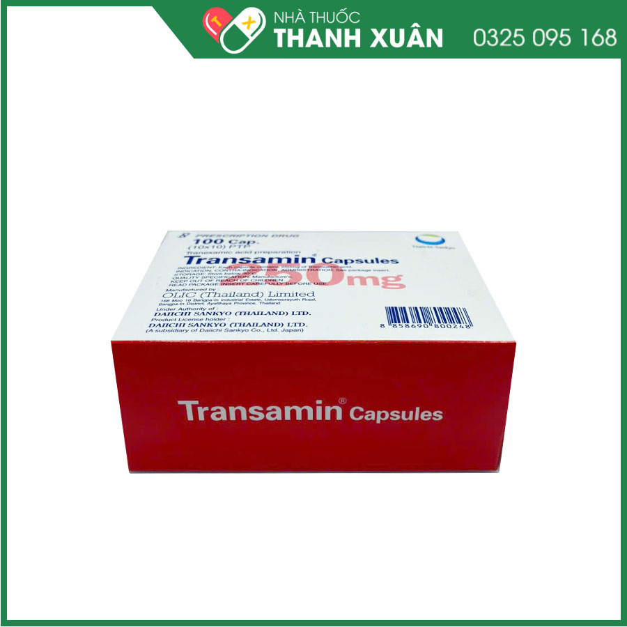 Transamin điều trị chảy máu do tăng tiêu fibrin